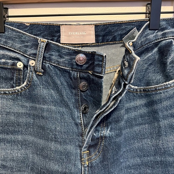 Everlane 90s Cheeky Jean 25 Crop Distressed - Picture 11 of 12